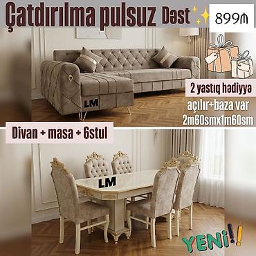 Комплекты диванов и столов: Divan + Masa dəsti👑 Sifarişlə hazırlanır. Dəst şəkildə : 899₼ — 1