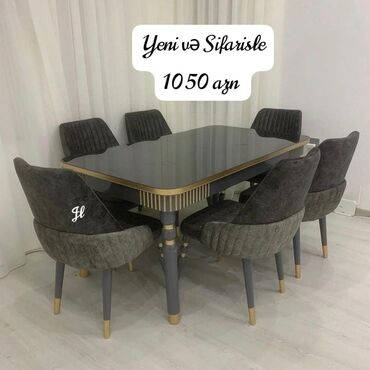 Yeni‼️ Masa və 6 oturacaq ✔️Reng secimi var ✔️Yüksək keyfiyyət