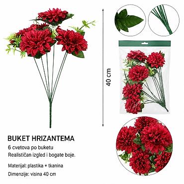 KMT 6 mali crvena 711064 – Buket hrizantema Opis: - Dekorativni buket