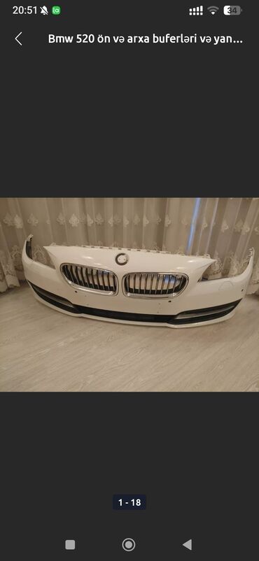 Bamperlər, buferlər: Ön, BMW F10, 2015 il, Orijinal, ABŞ, İşlənmiş