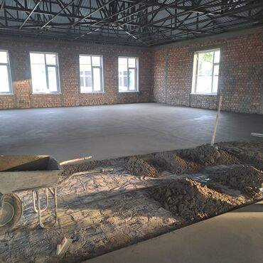 Напольные работы: Полусухой стяжка куйабыз уйдун ичине плита ламинат паркетке тегиз таза — 6