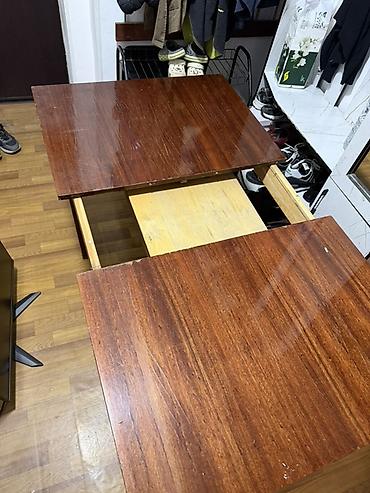 Трансформер үстөлдөрү: Трансформер үстөлү Ашкана үчүн, Жайылуучу стол, түсү - Күрөң — 3