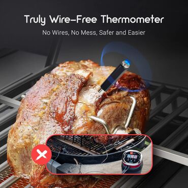 термометр кухонный: Беспроводной термометр для мяса, работающий в связке со смартфоном