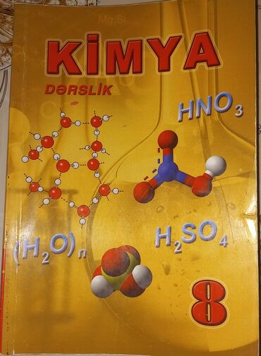 9 sinif kimya derslik: Kimya 8.sinif dərslik Səliqəli işlənilib.İçərisində cırıq, yazı və.s