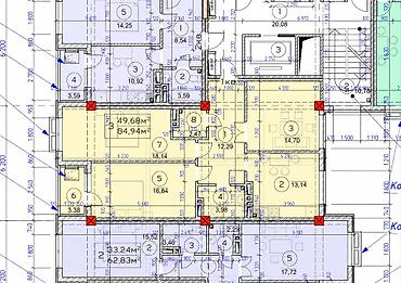 80: 3 комнаты, 85 м², Кызыл Аскер Элитка, 5 этаж, ПСО (под самоотделку) — 1