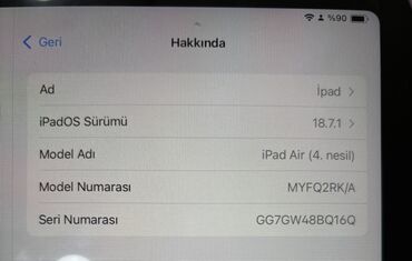 planşet klaviatura: Apple iPad Air (4‑cü nəsil) + Apple Pencil Xüsusiyyətlər: - Model