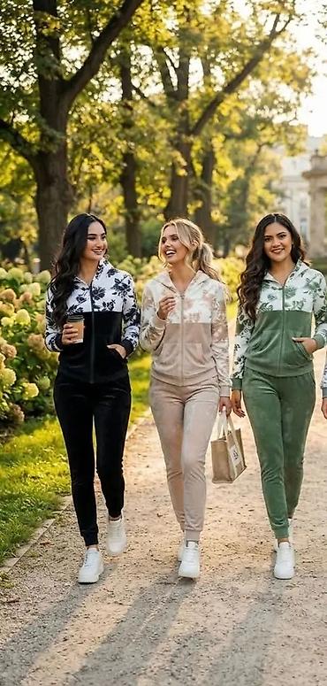 perike split: Dvod elni ženski trenerka komplet sa kapuljačom - Gornji deo — 1