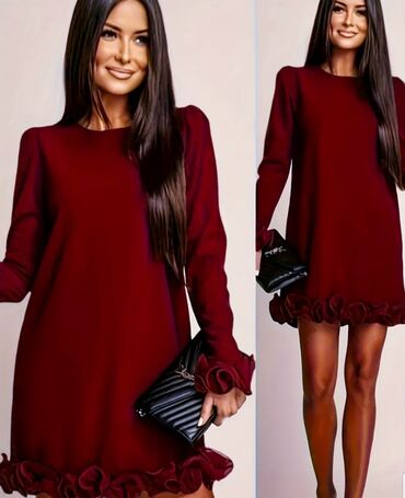 Haljine: XL, bоја - Crna, Koktel, klub, Dugih rukava — 10