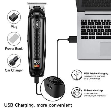 kompute: Taraş aparatı Kemei 1578 - 6500 RPM / 800mAh / 100 Dəqiqə / TYPC / — 9