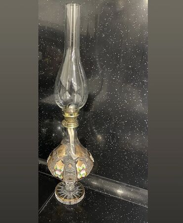 Вазы: Cex Şüşə fitilli kerosin lampası - Klassik dizayn: uzun şüşə baca