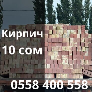 бу кирпич бишкек: Пустотелый, дырчатый, Жженый кирпич, Полублок, 250x120x88