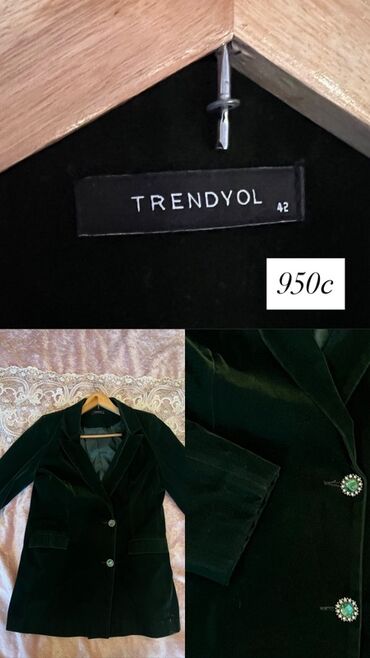 горячий перец для похудения: Велюровый женский пиджак Trendyol - Бренд: Trendyol - Размер на