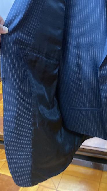 Pencəklər: Kişi kostyum gödəkçəsi – Bottega - Rəng: tünd göy (navy) üzərində incə — 2