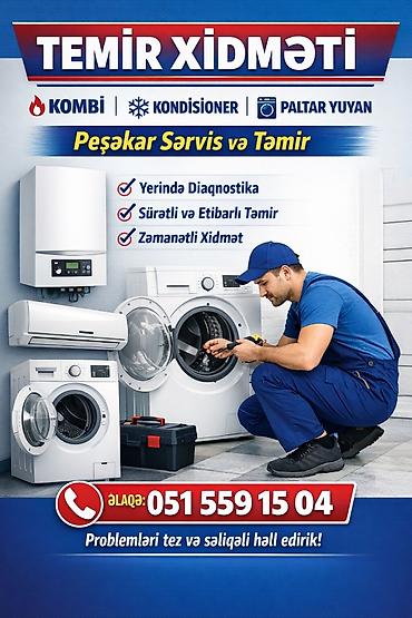 Ремонт техники: Xidmət: Paltaryuyan, kondisioner və kombi üçün peşəkar servis və təmir — 1