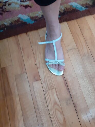 bele sandale sa platformom: Sandale, 40