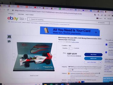 Avtomobil modelləri: McLaren, 2002 il, 1:43, Dəmir, Ödənişli çatdırılma — 17