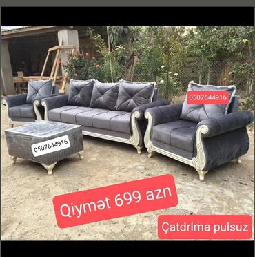 Divanlar: Yeni, Klassik divan, 2 kreslo, Bazalı, Açılan