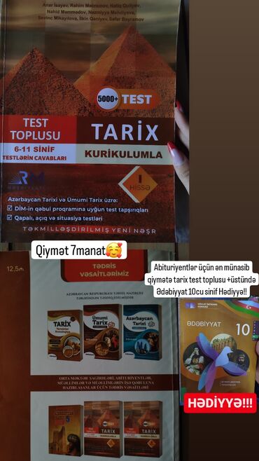 dəftər qiymətləri: Abituriyentlər üçün işlənməmiş uyğun qiymətə kitablar