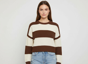 esprit sweter w paski: Stradivarius, Women`s sweater, size XS
