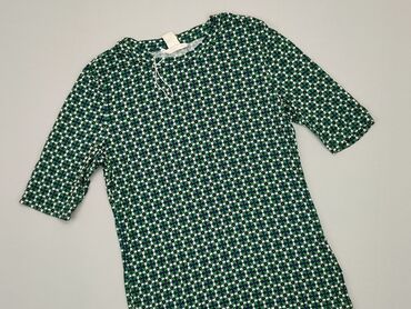 Bluzki: Bluza H&M, S (EU 36), stan - Bardzo dobry, wzór - Kratka, kolor - Zielony