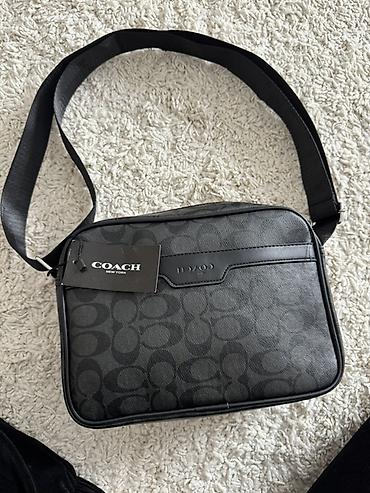 сумки коуч: Сумка через плечо COACH New York, модель с фирменным монограмным — 2