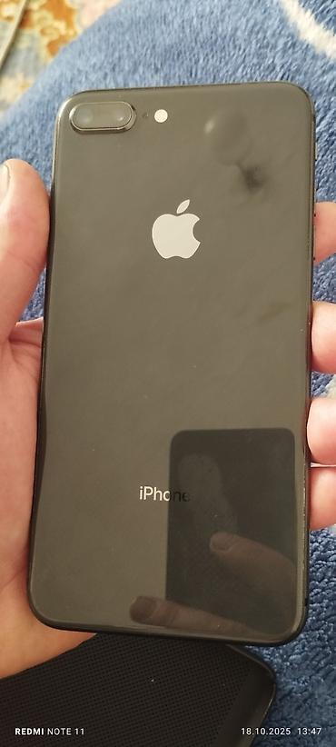 iphone 8 osh: IPhone 8 Plus, Б/у, 64 ГБ, Черный, Зарядное устройство, Защитное стекло, Чехол, 77 % — 4