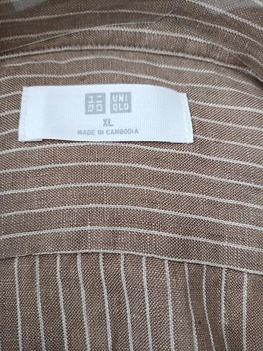 Рубашки: Мужская рубашка, XL, Uniqlo, Новый, цвет - Коричневый, Платная доставка — 6