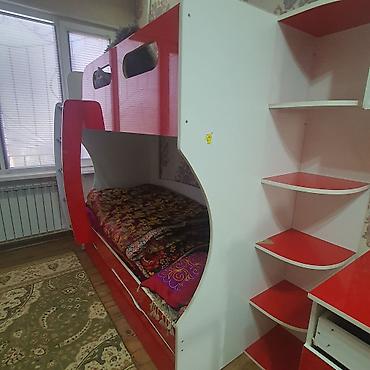 Балдар дүйнөсү: Детский мебельный комплект в современном стиле (красно-белый глянец) — 3