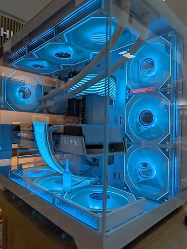 телевизор 27 дюймов: Компьютер, ядер - 16, ОЗУ 32 ГБ, Игровой, Б/у, AMD Ryzen 7, AMD Radeon RX 6900 XT, NVMe — 4