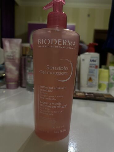Üz təmizlənməsi və pilinq: Üz yuma geli, Bioderma, Həssas dəri üçün, 500 ml, İşlənmiş, Pulsuz çatdırılma, Ödənişli çatdırılma