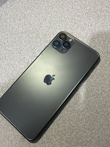 iphone 11 pro max цена ош: IPhone 11 Pro Max, Б/у, 256 ГБ, Зеленый, Зарядное устройство, Чехол, 81 %