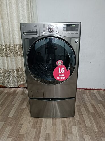 купить бу стиральную машину в бишкеке: Стиральная машина LG, Б/у, Автомат, 10 кг и более, Полноразмерная