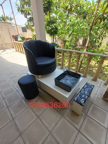 Salon, tibbi mebel dəsti: Gözəllik salonu üçün mebel dəsti Tərkib: - Saç yuma stolu: qara — 16