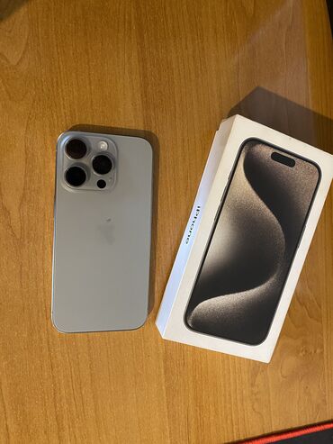 списанные айфоны: IPhone 15 Pro, 128 ГБ, Natural Titanium, Коробка, 100 %