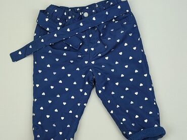 czarne spodnie materiałowe z wysokim stanem: Брюки для немовлят, 6-9 міс., 68-74 см, стан - Ідеальний