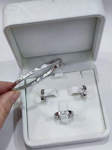 Серебряные наборы украшений: Серебряный Набор+ браслет Карьтие Дизайн Италия Серебро 925 пробы — 15