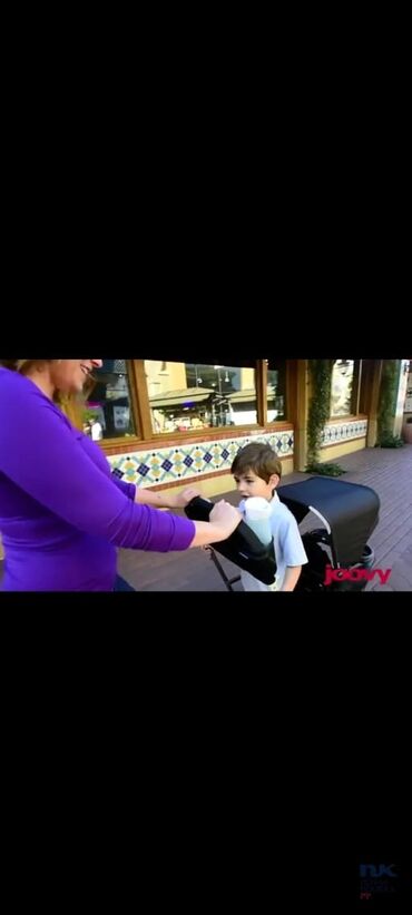 коляска для двоих детей разного возраста: Коляска, цвет - Черный, Б/у