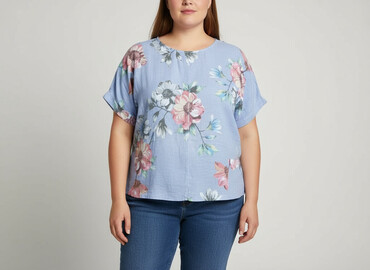 bluzka z szerokimi rękawami zalando: Women's blouse, size 5XL