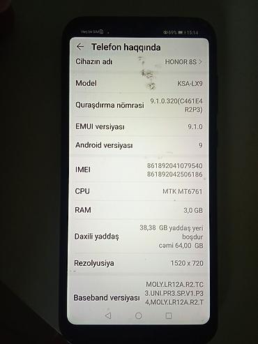 honor 8a 64gb: Honor 8S, 64 GB, rəng - Qara, İki sim kartlı — 1