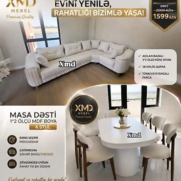 2021 sekilleri: XMD Mebel – Premium Quality Künc divan + Masa dəsti paketi Künc — 1