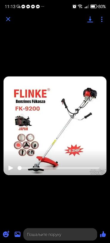 pp aparati: Flinke FK-9200 benzinska trimer/kosilica (motorna kosa) - Snaga: 6.2 — 1