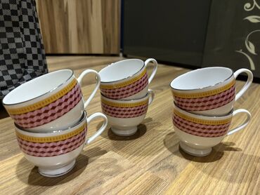 fırst class çay: Fincanlar, rəng - Ağ, 6 ədədli dəst