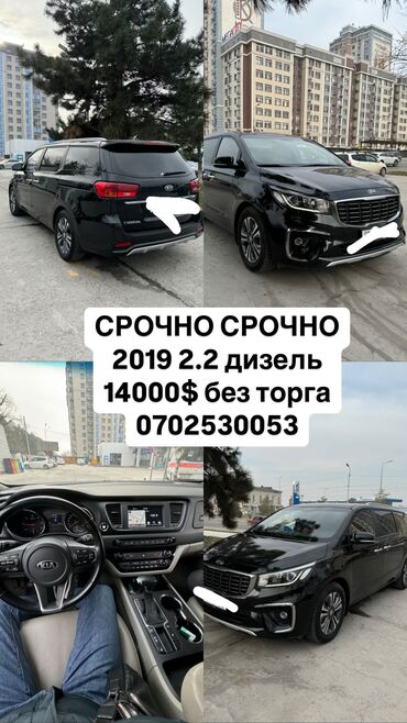 BMW: Kia Carnival: 2019 г., 2.2 л, Автомат, Дизель, Минивэн