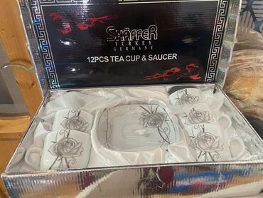 Süfrə qab-qacaqı: Çay dəsti, rəng - Ağ, Farfor, Schafer, 6 nəfərlik, Almaniya