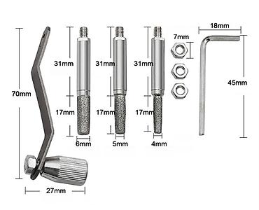 Ostali ručni alati: Nov ručni oštrač za lančane testere. U kompletu ima tri dijamantska — 9
