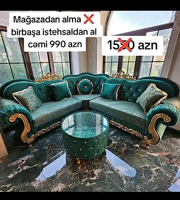 perla divan: Yeni, Künc divan, Qonaq otağı üçün, Açılmayan — 1
