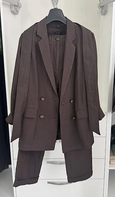 Qadın geyimləri: Льняной костюм Massimo Dutti, коричневый. Размер S-M. Одевался в — 1