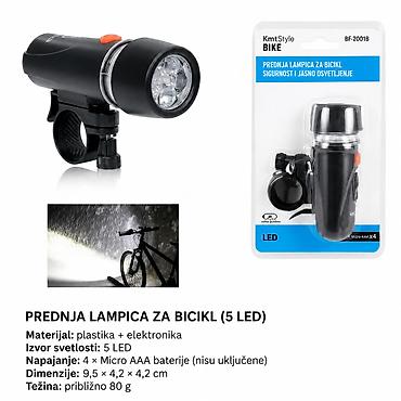 KMT Prednje svetlo za bicikl 2001365 Prednja lampica za bicikl sa 5