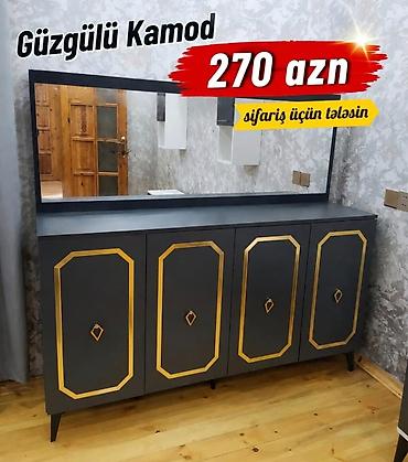 güzgülü komod: Güzgülü kamod – 270 AZN - Model: dörd qapılı kamod böyük divar — 1