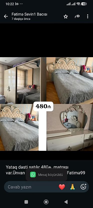 Yataq dəsti satılır 480₼. matrası var.Ünvan Yeni lalafo.az -da Yataq dəsti satılır 480₼. matrası var.Ünvan Yeni